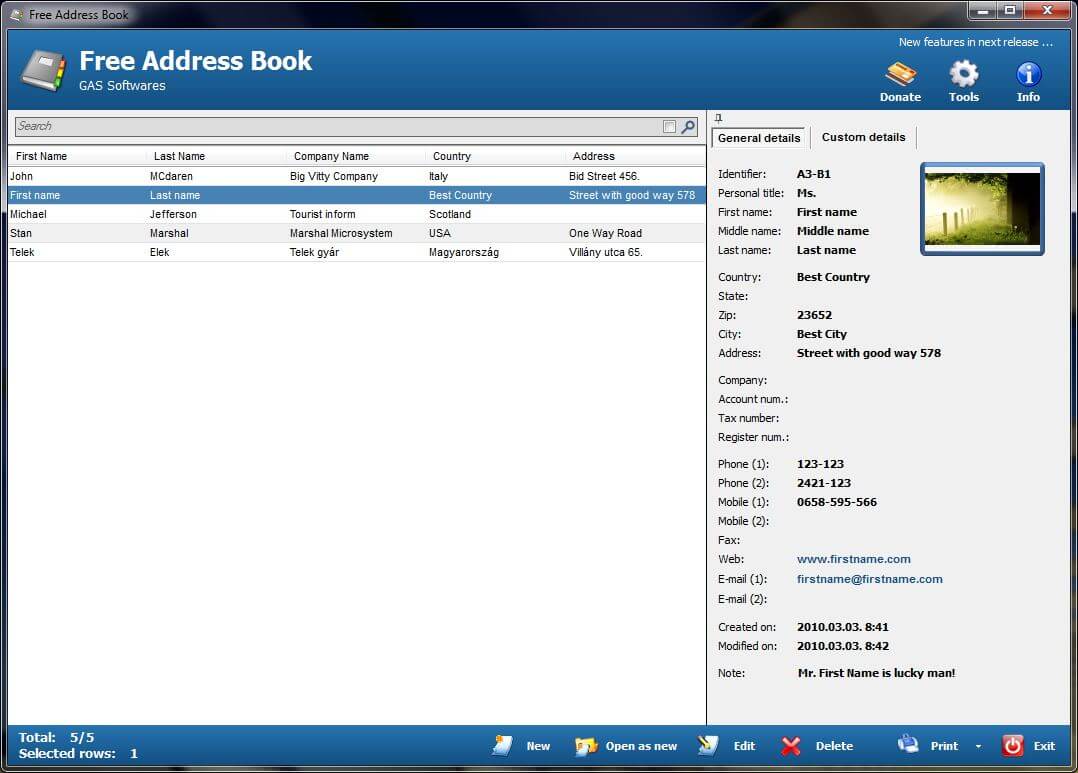 Free address book software download